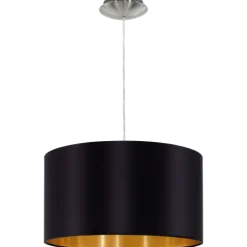 Candeeiro de Tecto Suspenso Eglo Maserlo Preto/Dourado Ø380mm 31599