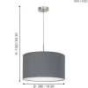 Candeeiro de Tecto Suspenso Eglo Pasteri Cinza Ø380mm 31573