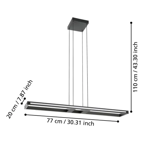 Candeeiro de tecto suspenso eglo Salvilanas-Z 99681