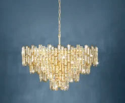 Candeeiro de Tecto Suspenso Eglo Calmeilles Dourado 39614 Ø780mm