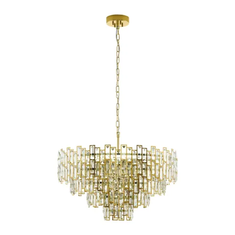 Candeeiro de Tecto Suspenso Eglo Calmeilles Dourado 39614 Ø780mm