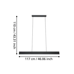 Candeeiro de tecto suspenso eglo led 900878 Andreas-Z