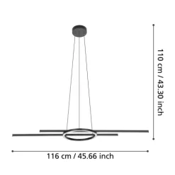 Candeeiro de tecto suspenso led eglo Zillerio-z 900398