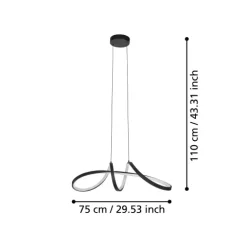 Candeeiro de tecto suspenso led eglo Calarossa-z 901159