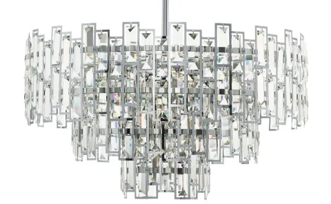 Candeeiro de Tecto Suspenso Moderno Eglo Calmeilles 1 Cromado 39626 Ø630mm