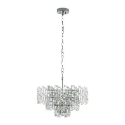 Candeeiro de Tecto Suspenso Moderno Eglo Calmeilles 1 Cromado 39626 Ø630mm
