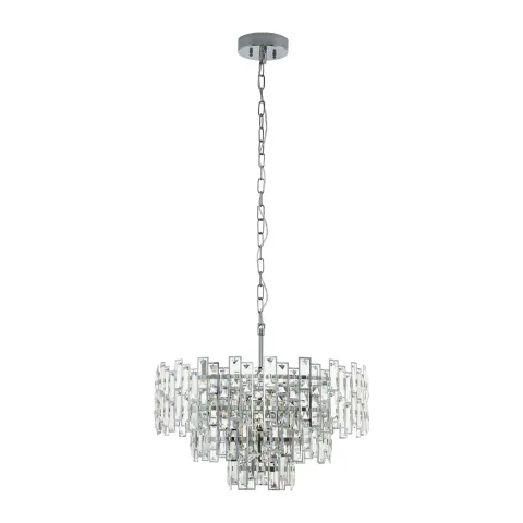 Candeeiro de Tecto Suspenso Moderno Eglo Calmeilles 1 Cromado 39626 Ø630mm