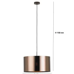 Candeeiro de Tecto Suspenso Moderno Eglo Saganto 39356 Castanho