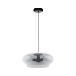 Candeeiro de Tecto Suspenso Moderno Eglo Priorat 39658 Ø500mm Preto