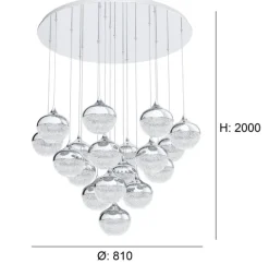 Candeeiro de Tecto Suspenso Moderno Eglo Mioglia - 39528 Ø 810 mm
