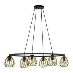 Candeeiro de Tecto Suspenso Moderno Eglo Jazmina Vintage 390092