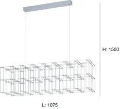 Candeeiro de Tecto Suspenso Moderno Eglo Frontera 39763