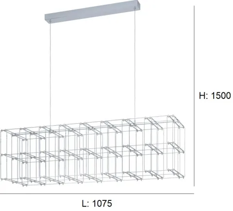 Candeeiro de Tecto Suspenso Moderno Eglo Frontera 39763