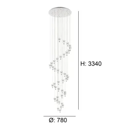 Candeeiro de Tecto Suspenso Moderno Eglo Pianopoli 1 - 39545 Ø 780mm