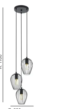 Candeeiro de tecto suspenso Newtown 49479 Eglo
