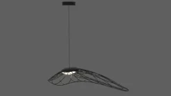 Candeeiro de Tecto Suspenso Preto 10W 3000K PZA197 zambelis