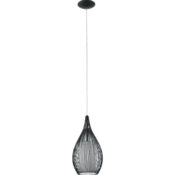 Candeeiro de tecto suspenso razoni eglo preto 92252