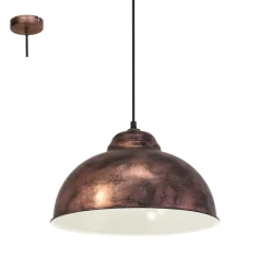 Candeeiro de tecto suspenso Truro 2 cobre Eglo 49248 ø 370 mm