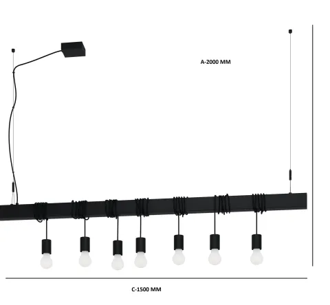Candeeiro de Tecto Suspenso Vintage Eglo townshend b 39938