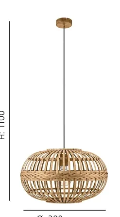Candeeiro de Tecto Suspenso Vintage AMSFIELD EGLO 49771