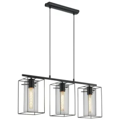 Candeeiro de tecto suspenso Vintage Eglo Loncino 3x 49496