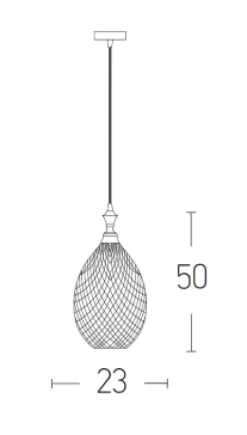 Candeeiro de Tecto Suspenso VIDRO FUMADO Cinza PZA1986 - Zambelis