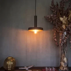 Candeeiro de Tecto Suspenso Whizz Preto Ouro Faro 20160