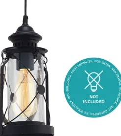 Candeeiro de tecto vintage eglo suspenso Bradford 49213
