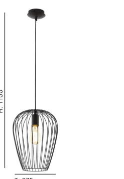 Candeeiro de tecto Vintage Newtown diam. Ø275 mm 49472 Eglo