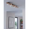 Candeeiro de teto BOYAL EGLO com Madeira Natural e Metal Preto Mate 901936
