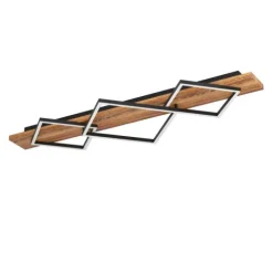 Candeeiro de teto BOYAL EGLO com Madeira Natural e Metal Preto Mate 901936