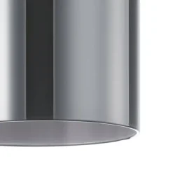 Candeeiro de teto com abajur cilíndrico em vidro preto fumado SELVINO EGLO 98694