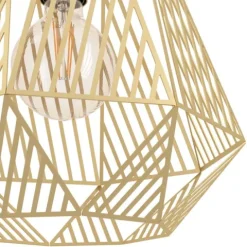 Candeeiro de teto com abajur dourado escovado em forma de diamante STYPE EGLO 43695