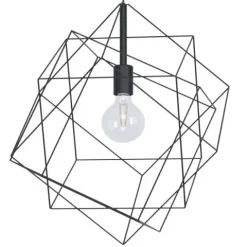 Candeeiro de teto com abajur de arame preto STRAITON EGLO 43359