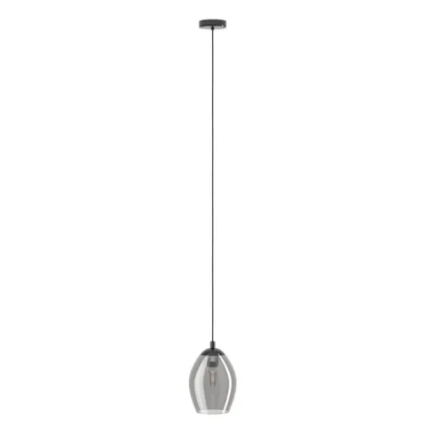 Candeeiro de teto com abajur em vidro fumado ESTANYS EGLO 39564