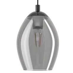 Candeeiro de teto com abajur em vidro fumado ESTANYS EGLO 39564