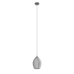 Candeeiro de teto com abajur em vidro fumado ESTANYS EGLO 39564