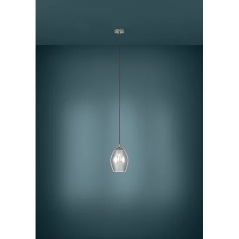 Candeeiro de teto com abajur em vidro fumado ESTANYS EGLO 39564