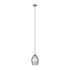 Candeeiro de teto com abajur em vidro fumado ESTANYS EGLO 39564