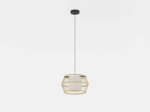 Candeeiro de teto com abajures de bambu natural MONTERROSO EGLO 390234