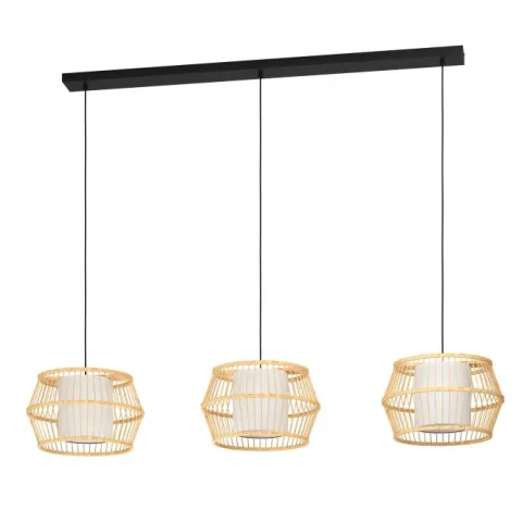 Candeeiro de teto com abajures de bambu natural MONTERROSO EGLO 390234