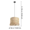 Candeeiro de teto com abajur em vime natural PAISANO EGLO 390238