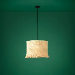 Candeeiro de teto com abajur em vime natural PAISANO EGLO 390238