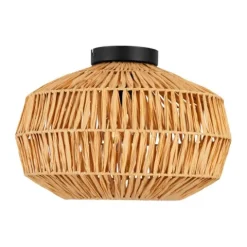 Candeeiro de teto com abajur em corda natural SHELDON EGLO 44142