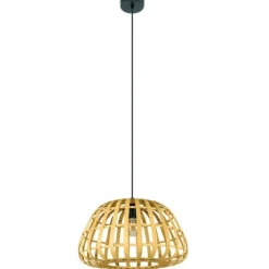 Candeeiro de teto com abajur em bambu natural MONTEZUELO EGLO 390151