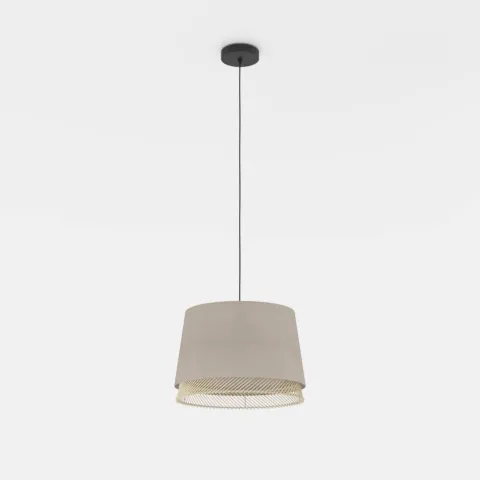 Candeeiro de teto com abajures em linho e bambu TABLEY EGLO 43975