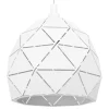 Candeeiro de teto com abajur redondo em metal branco ROCCAFORTE EGLO 97854