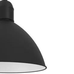 Candeeiro de teto com abajur redondo preto e branco PRIDDY EGLO 43878
