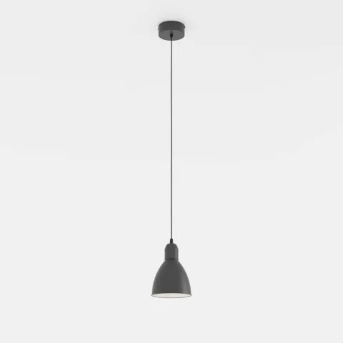 Candeeiro de teto com abajur redondo preto e branco PRIDDY EGLO 49464