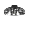 Candeeiro de teto com abajur redondo em metal preto MOGANO EGLO 900721